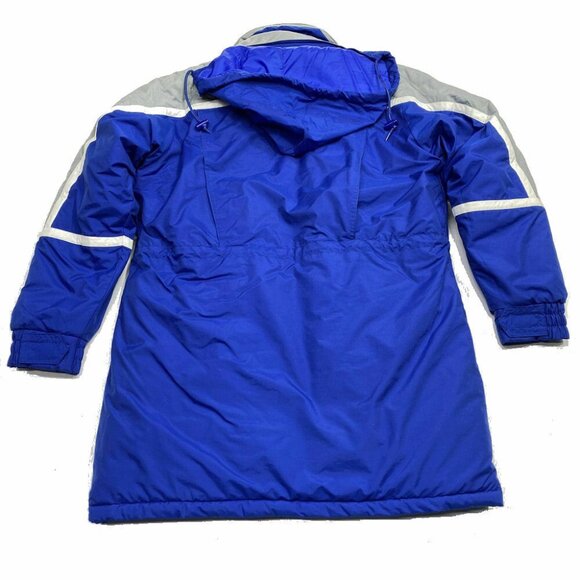 Dallas Cowboys Starter Parka Coat Medium NFL Football‎ Hood Spellout Zip Blue - Picture 4 of 12